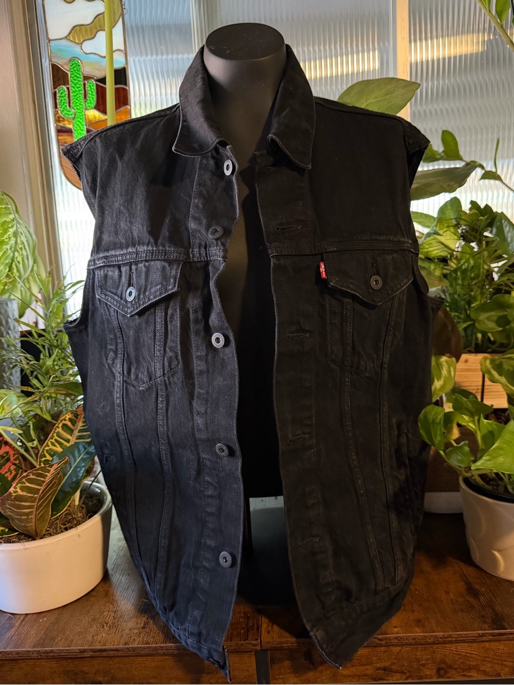 Levi's Black Denim Vest